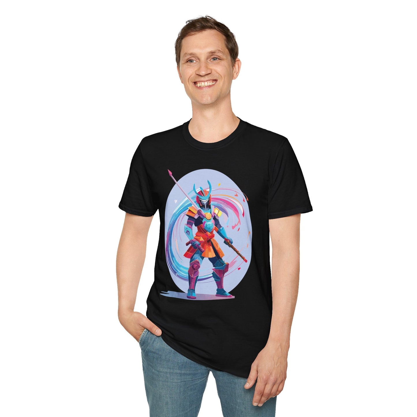 Samurai Shirt Unisex Gildan Softstyle Tee 100 Percent Ring Spun Cotton Samurai Design