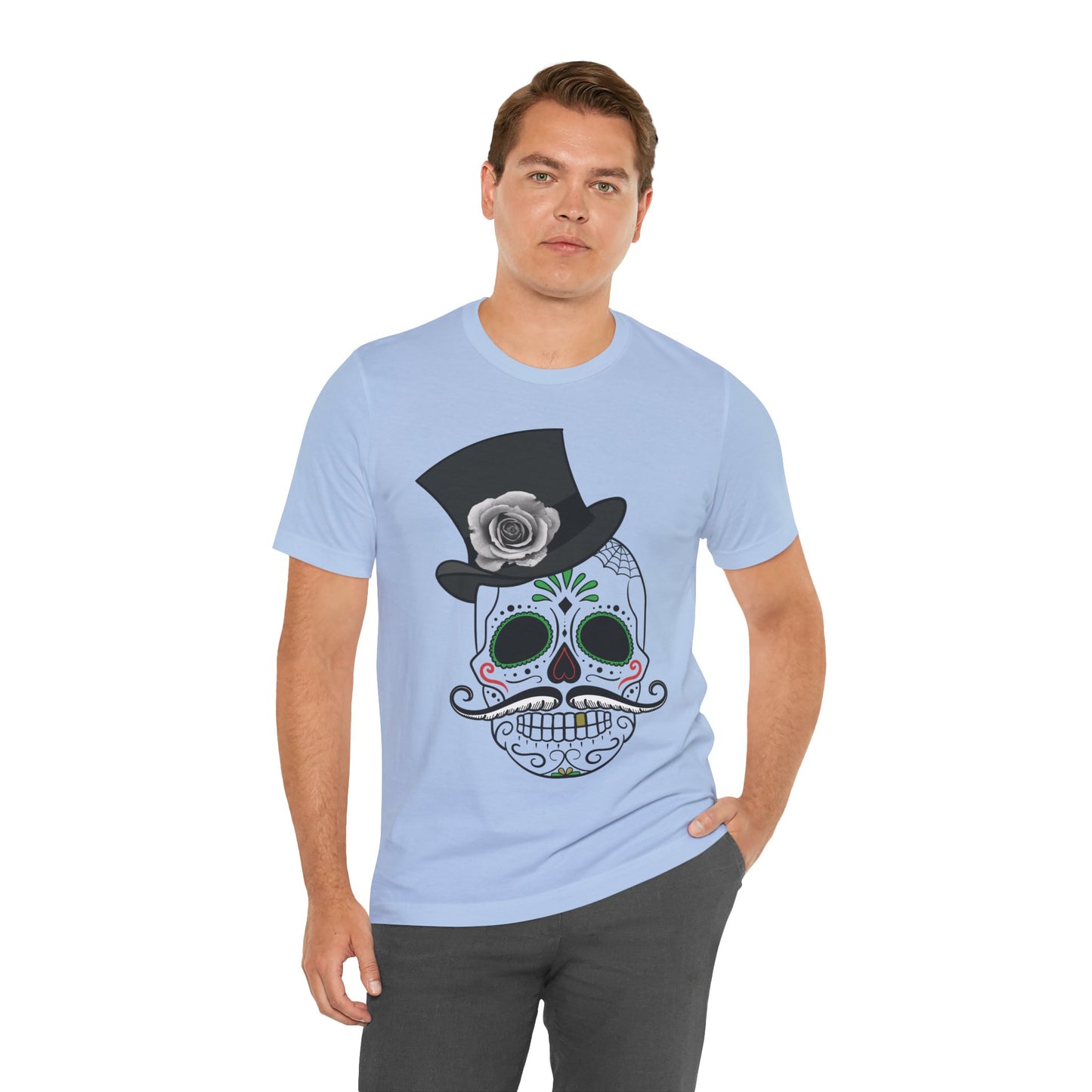 Unisex-T-Shirt aus Baumwolle mit Totenkopf