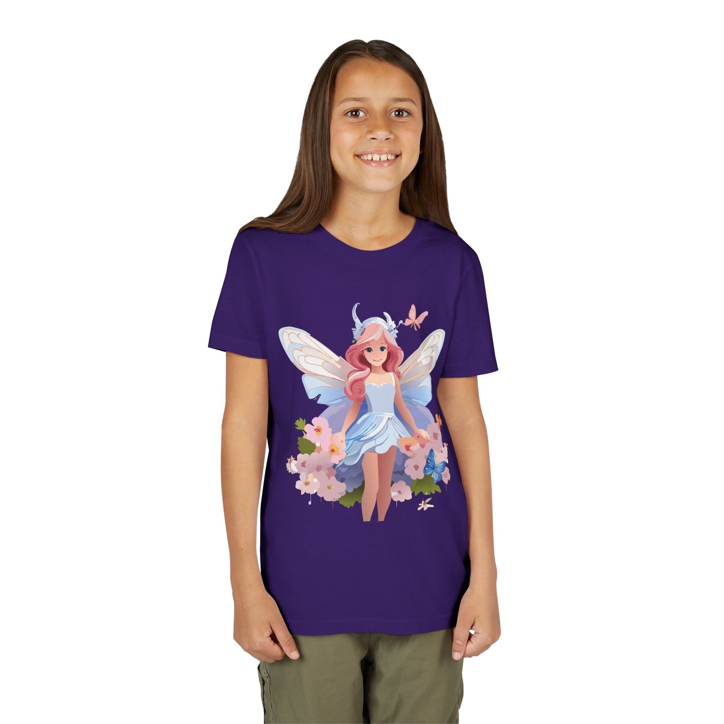 Enchanting Fairy Floral Youth Short Sleeve Tee - Perfect for Spring Celebrations (9-14)