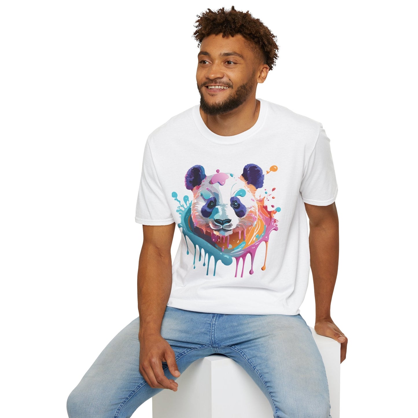 Panda Shirt T Shirt Softstyle 64000 Gildan 100 Percent Ring Spun Cotton Comfortable Animal Tee