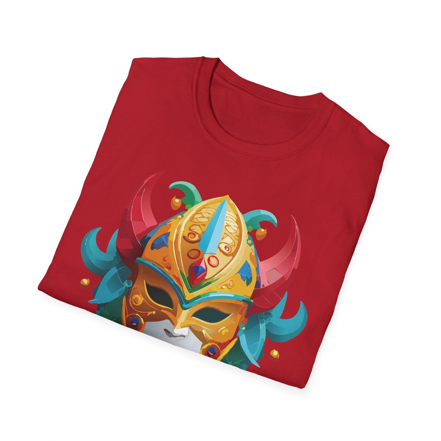 Mask Graphic Unisex Cotton Masquerade Design Artwork Tee 12