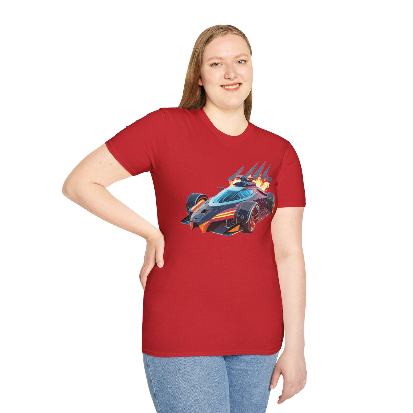 Car Graphic Unisex Cotto Softstyle Art Design with Hot Wheels Artwork Tee 6