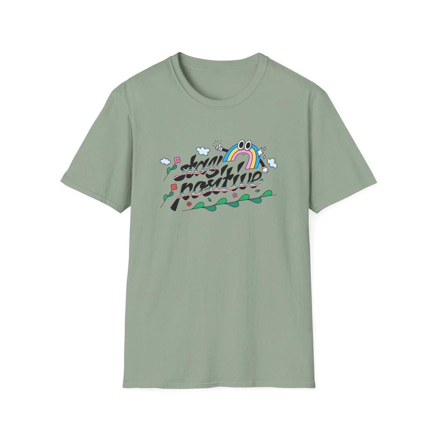Positive Slogan T Shirts Unisex Softstyle Tee With Positive Words And Good Quotes Gildan 64000