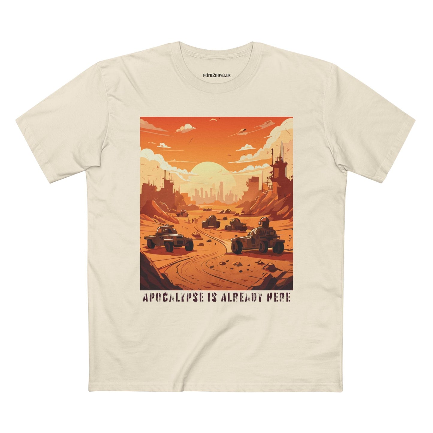 Retro2Nova Cataclysm Doomsday Unisex Premium Cotton Tee With Original Art Design