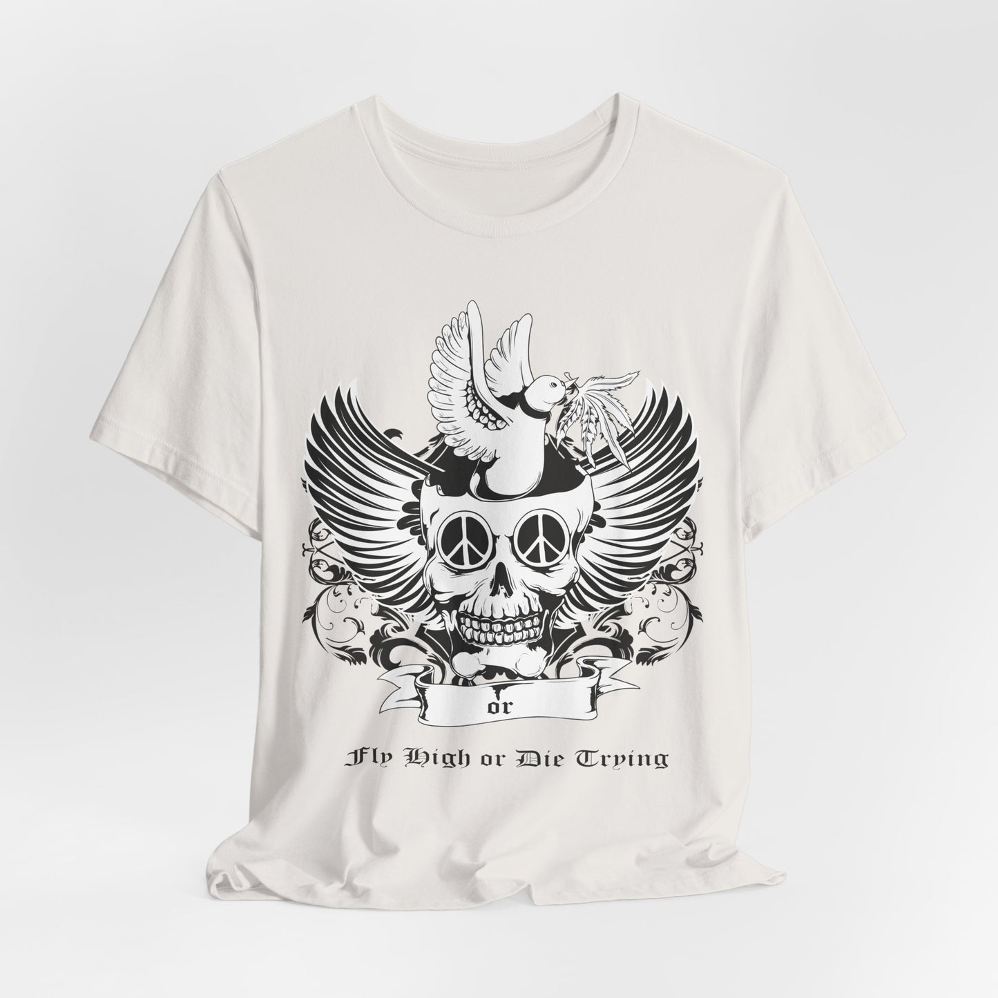 Bird Skull Graphic Design Tee, Skull Shirt, Vintage Tees, Art Design T-Shirt, Vintage Graphic Tee, Art Shirts with Skulls