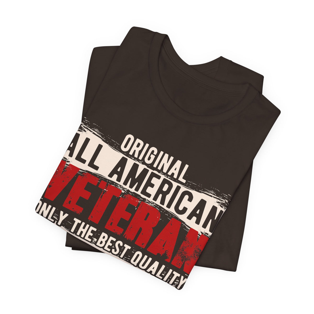 All American Veteran tee Vintage patriotic veteran Unisex Cotton T-Shirt v4