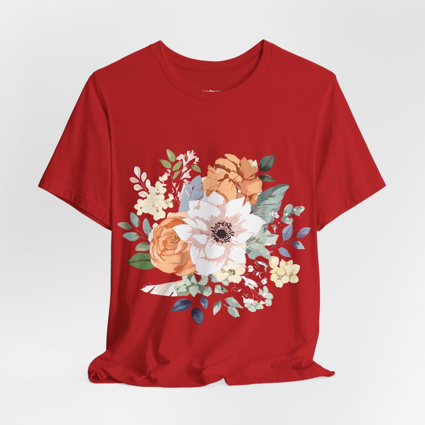 Unisex Floral Shirt Jersey Short Sleeve Tee Lightweight Breathable Flowers Collection Retro2Nova