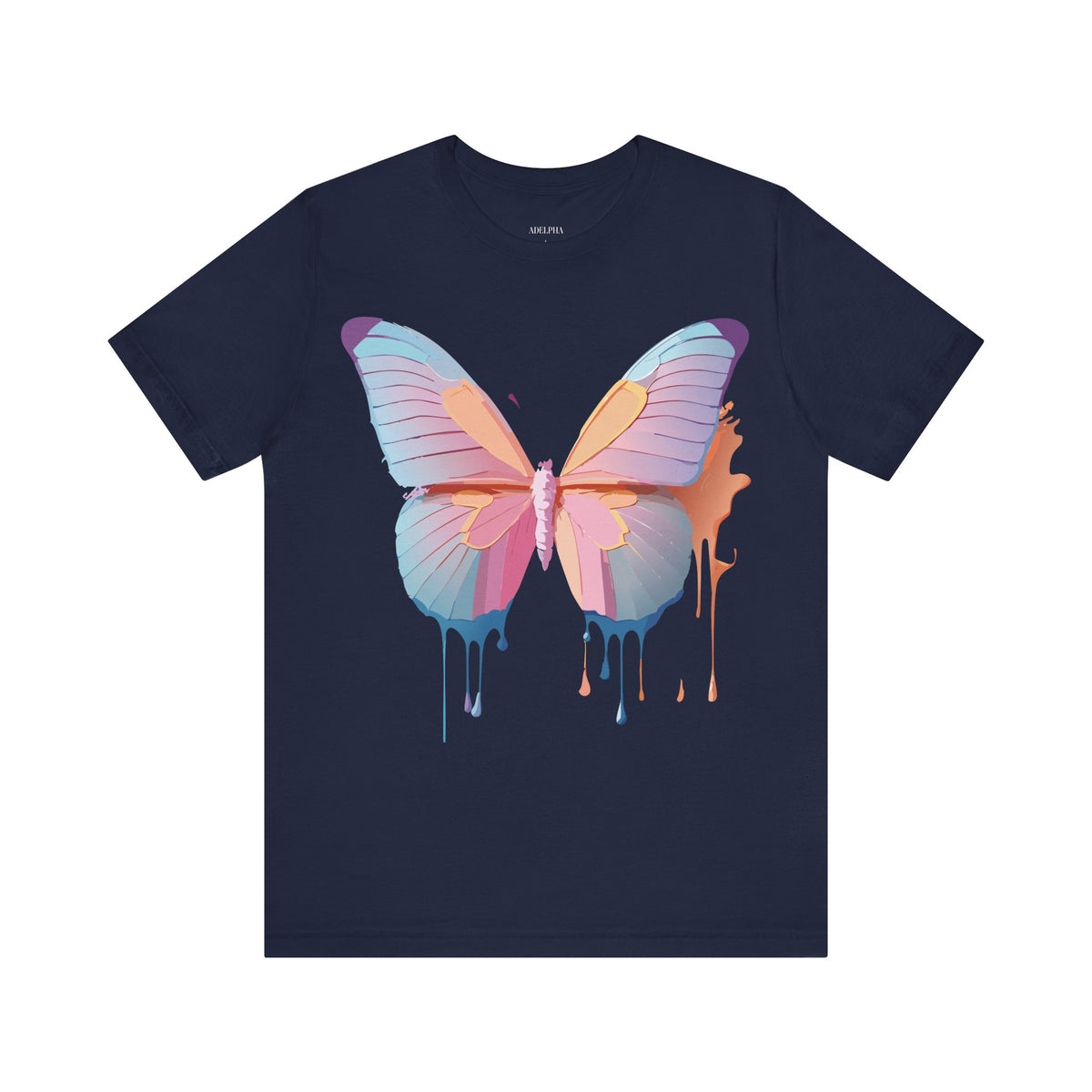 Butterfly Graphic Unisex Cotton Bella+Canvas Tee with Art Design n71