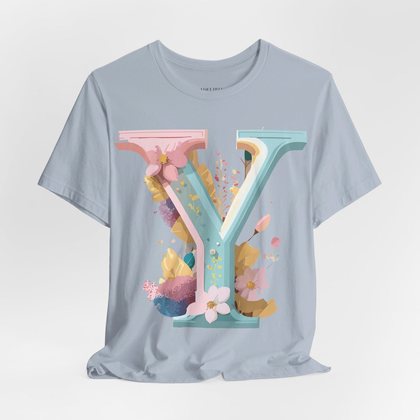 Letter Y Graphic Unisex Jersey Tee  Vintage Inspired Art Short Sleeve