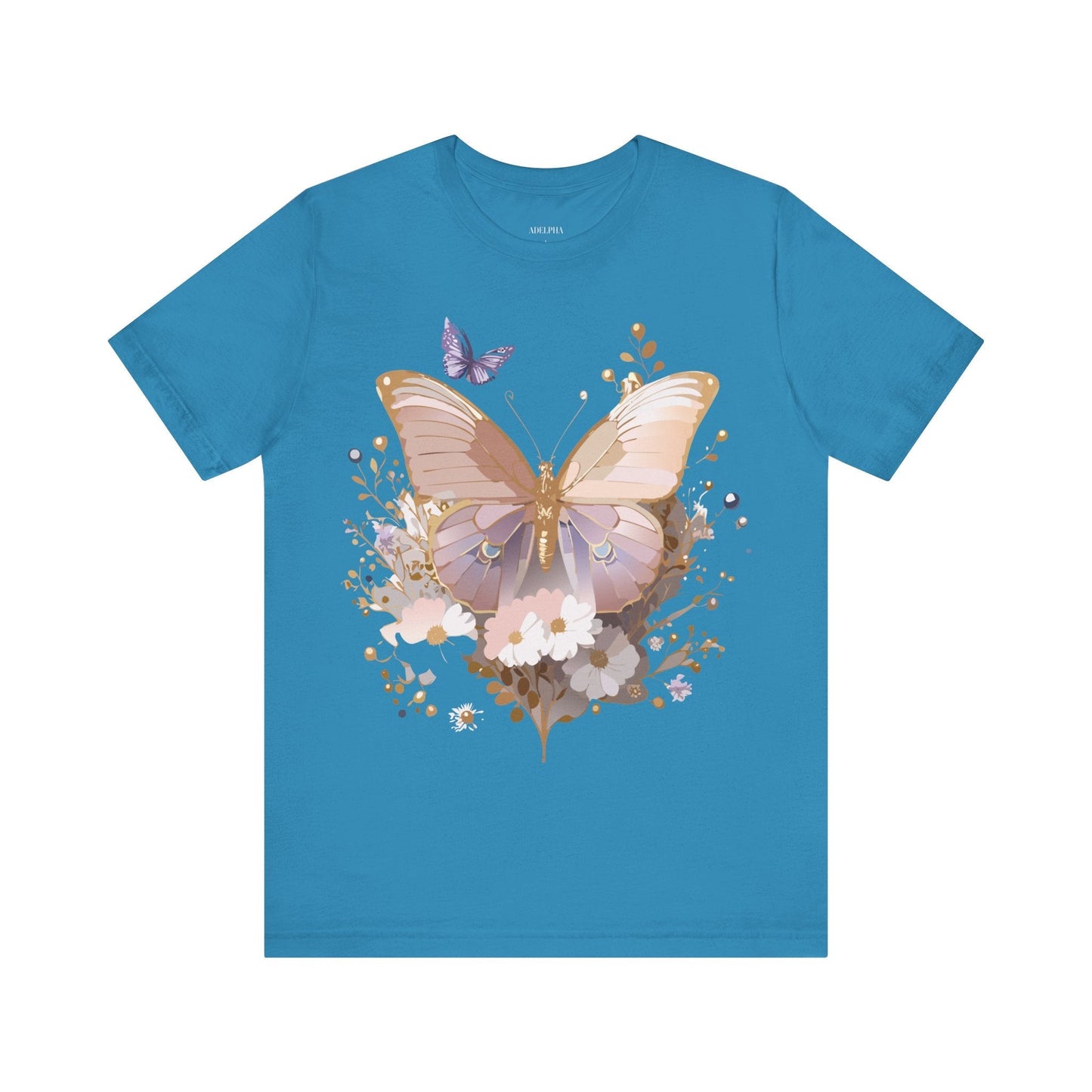 Butterfly Graphic Tee From Adelpha Unisex Short Sleeve Vintage Artwork