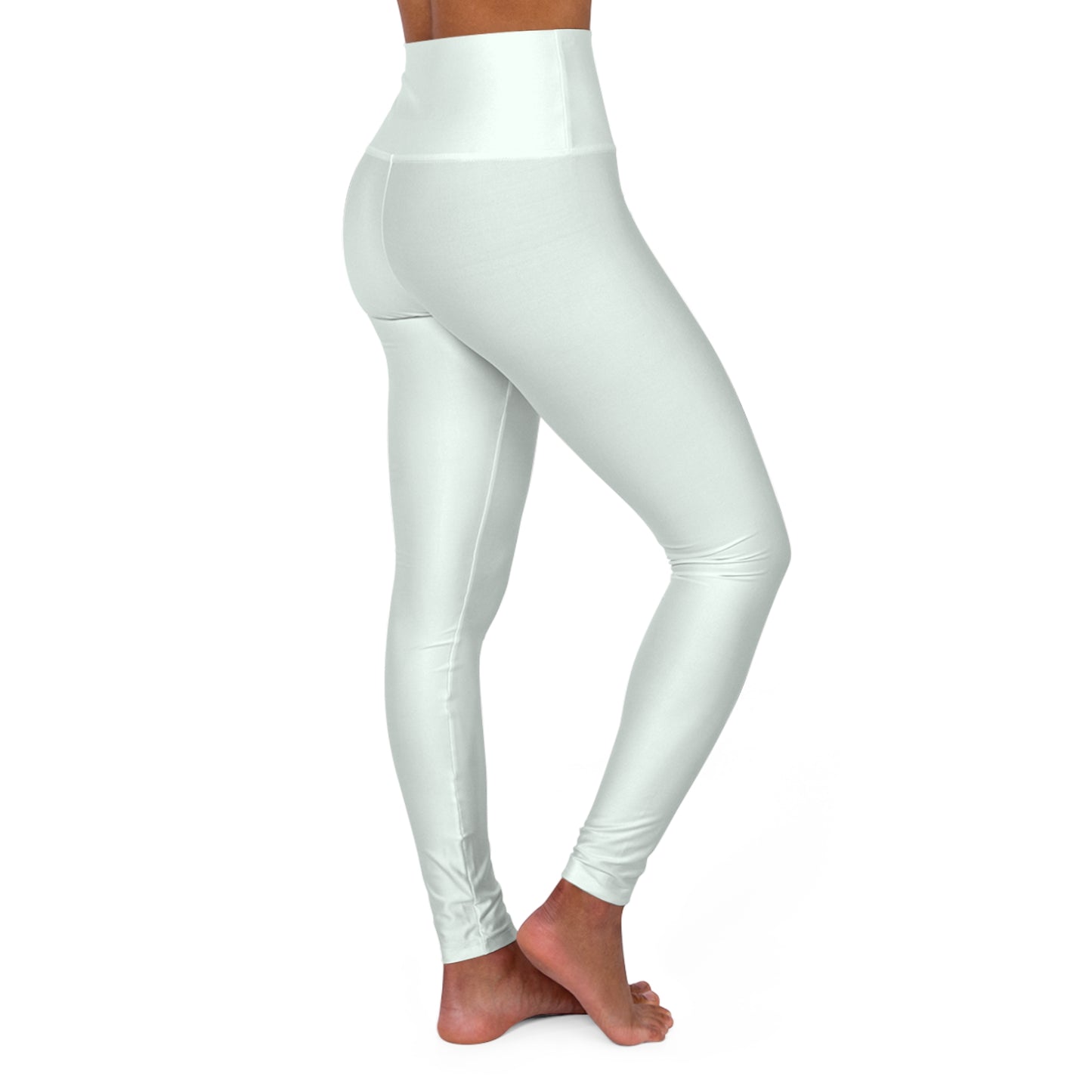 Mint Cream Color High-Waist Yoga Leggings Women's Seamless Poly-Span Stretchy Pants XS-2XL