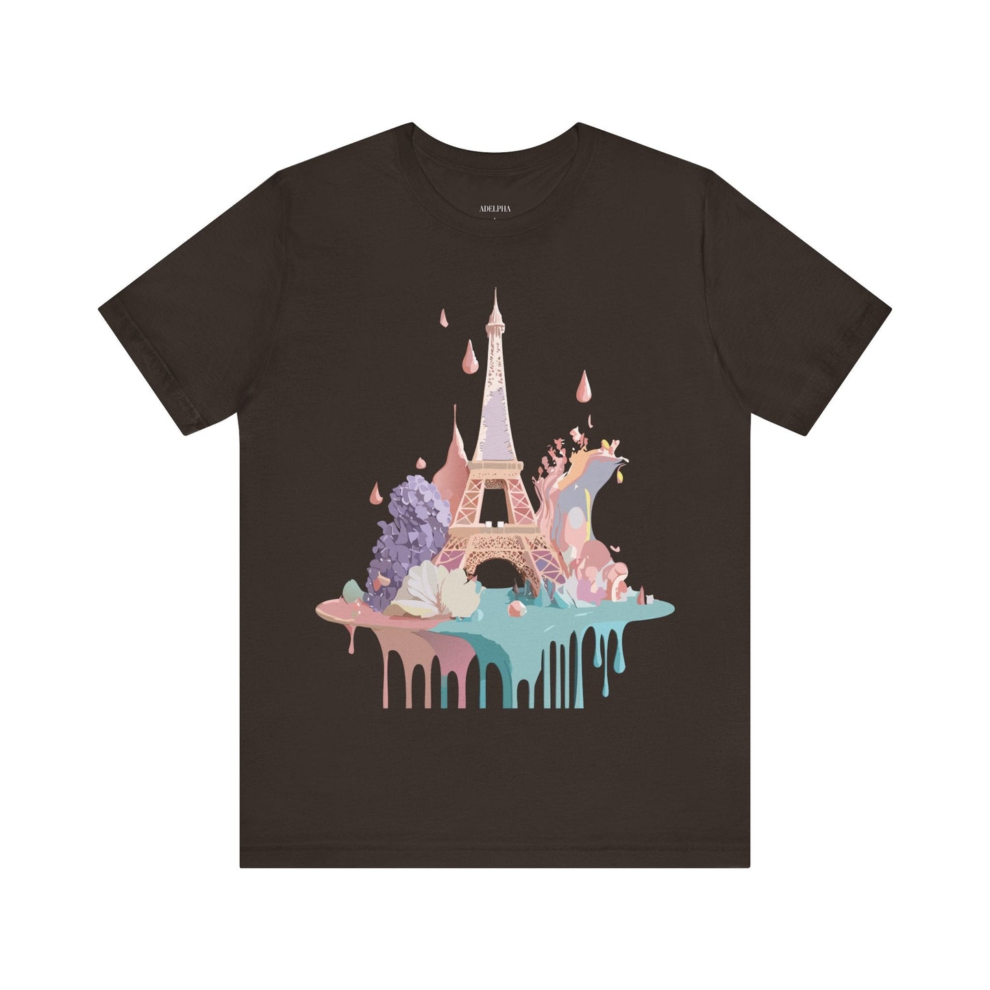 Paris Graphic Tee Unisex Short Sleeve Shirt With Vintage Inspired Adelpha Artwork