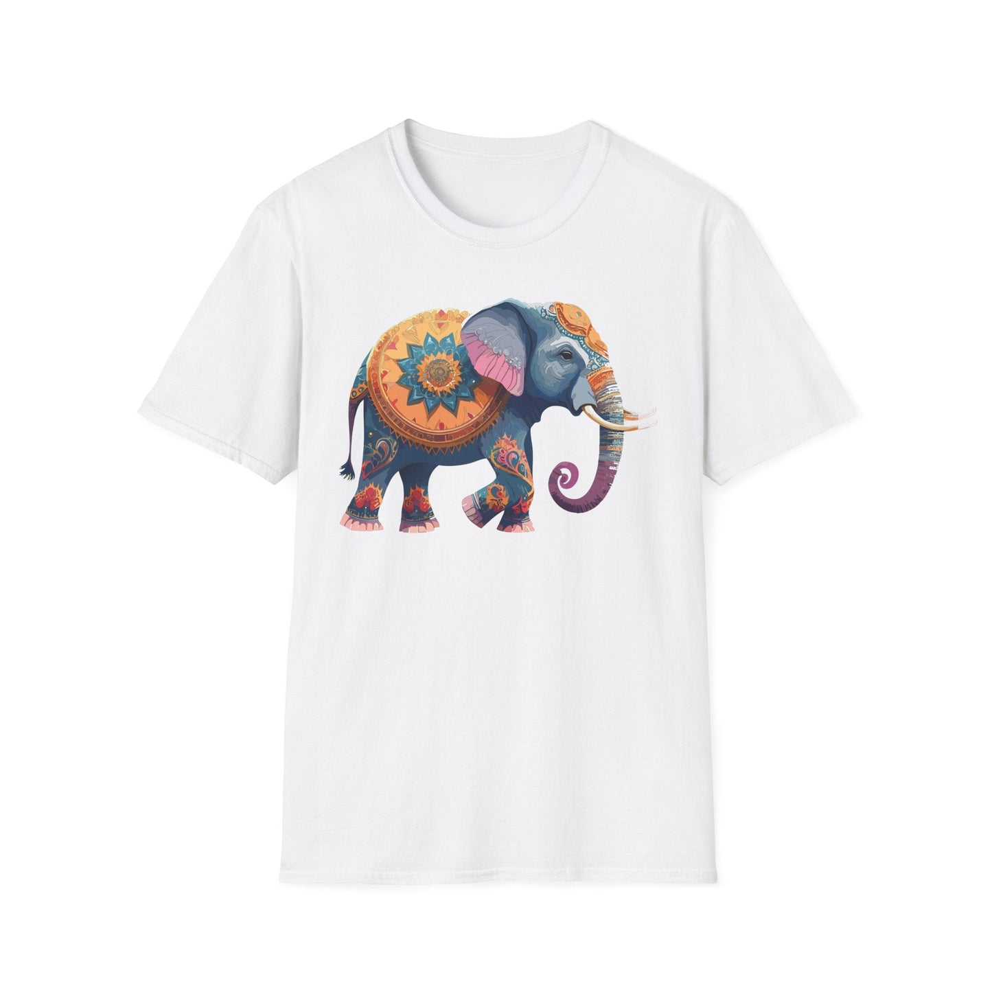 Elephant T Shirt Unisex Gildan Softstyle Tee 100 Percent Ring Spun Cotton Animal Shirt