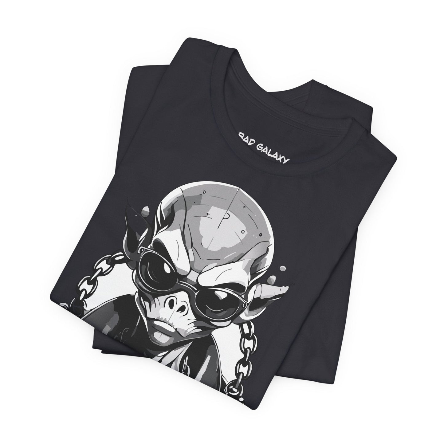 Graphic Cotton T Shirt Unisex Short Sleeve Alien Artwork By Bad Galaxy Premium Everyday Wear