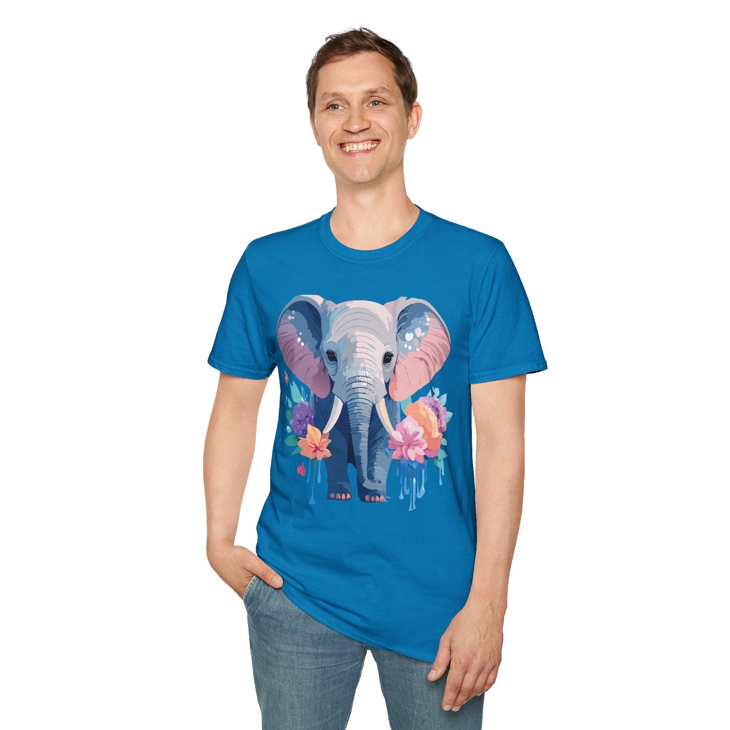 Elephant Graphic T Shirt Unisex Softstyle 64000 Cotton Animals T Shirt For Adults Premium