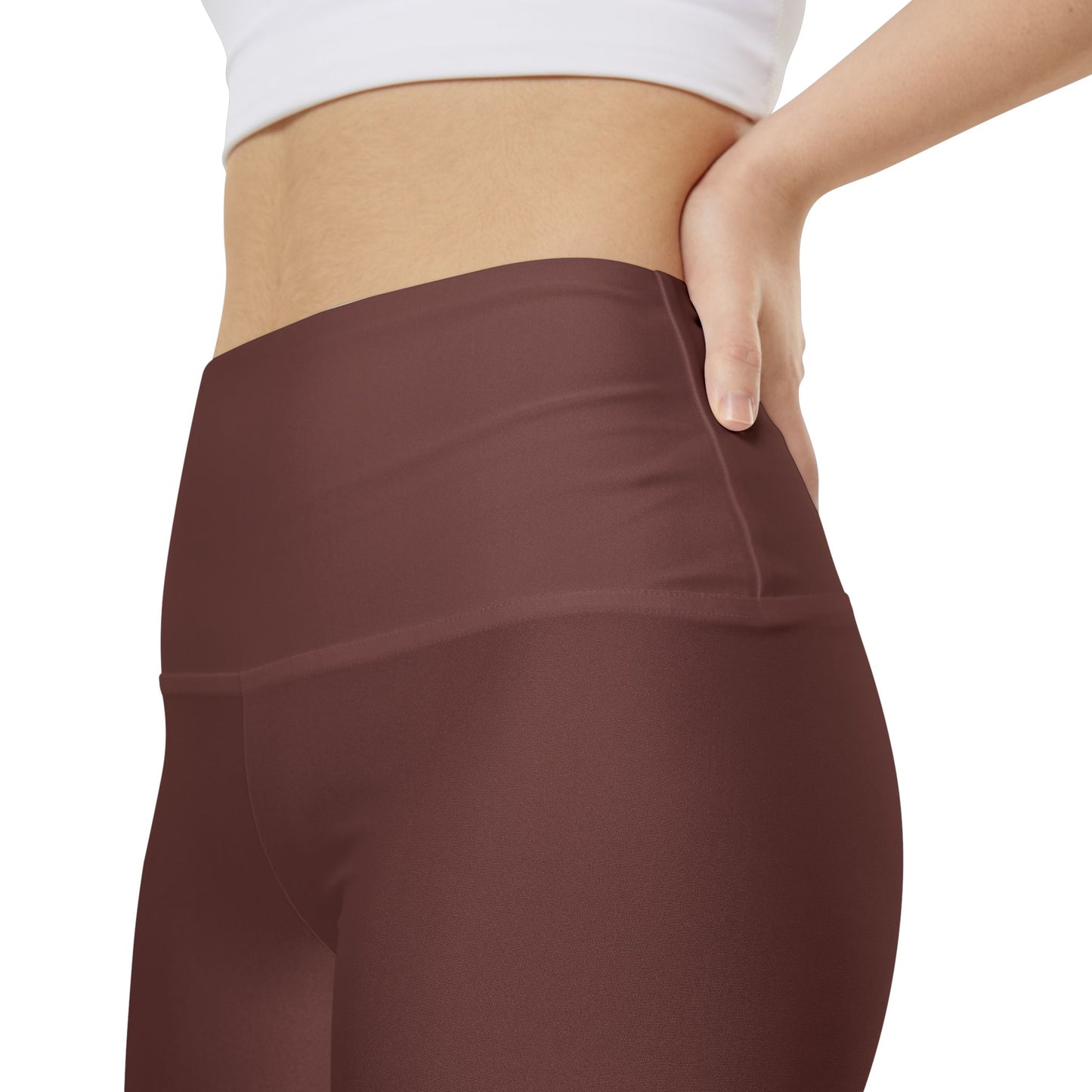 Dark Cooper Workout Shorts — High-Waist Brown Biker Shorts for Women