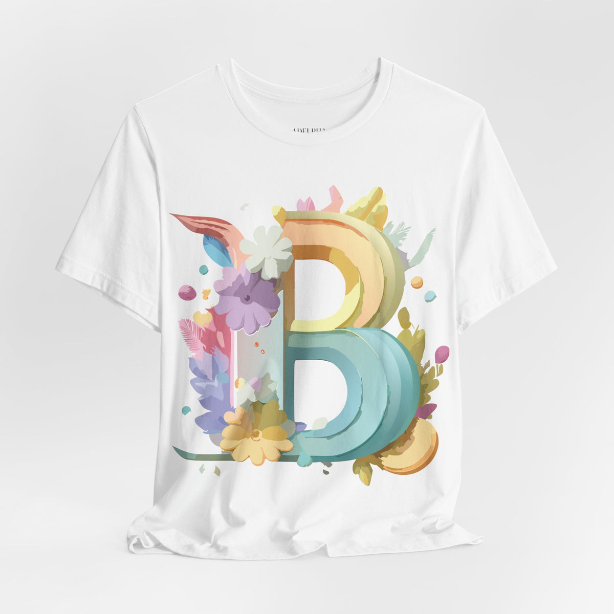 Letter B Graphic Unisex Cotton Bella+Canvas Tee with Art Letter Design