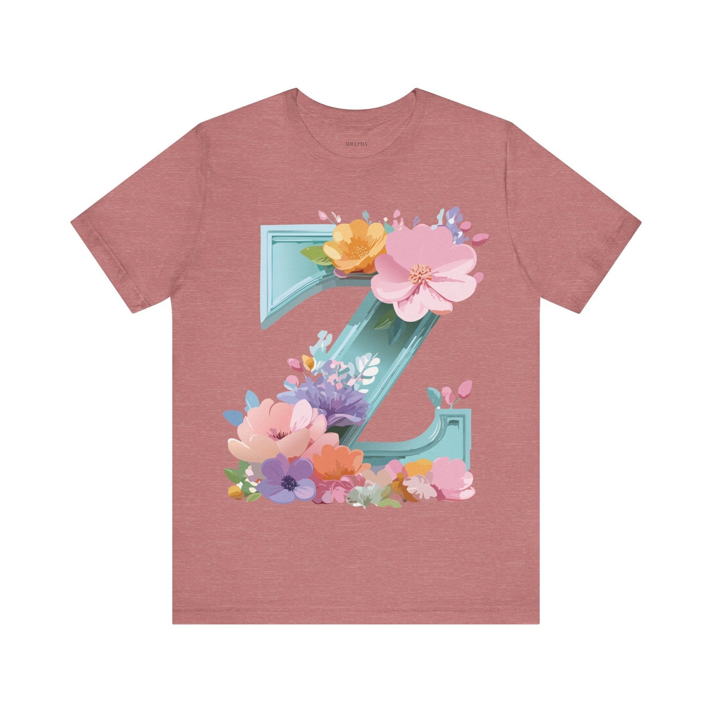 Letter Z Shirt Graphic Tee Unisex Jersey Short Sleeve Premium Vintage Inspired Artwork Adelpha