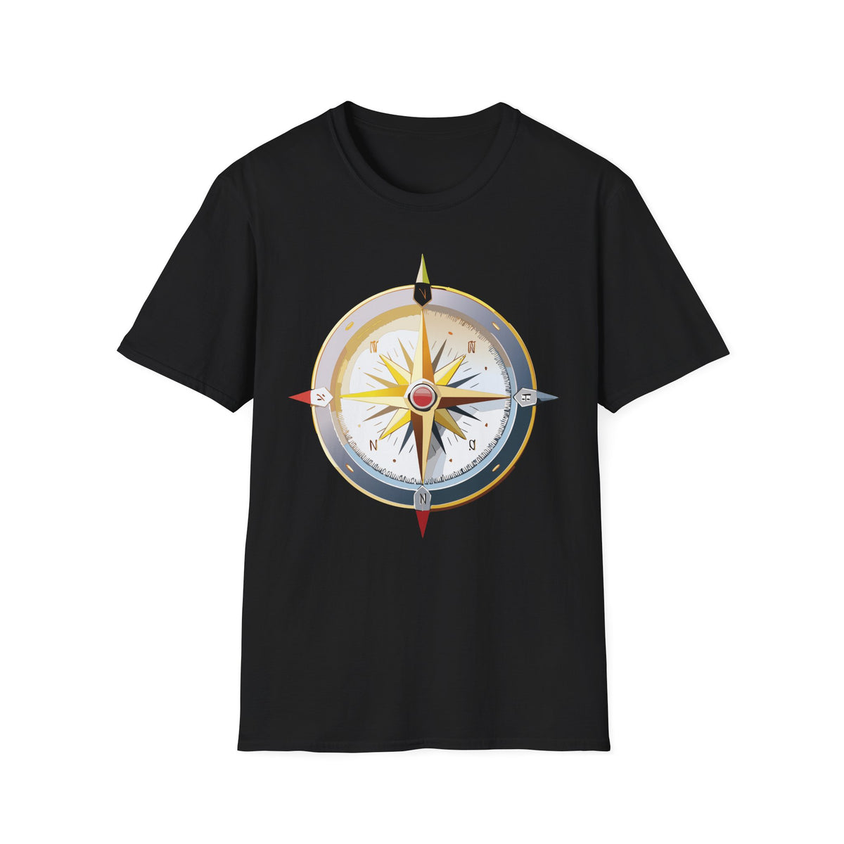 Nautical Compass T-Shirt | Adventure Travel Graphic Design Unisex 100 Cotton Gildan T-Shirt
