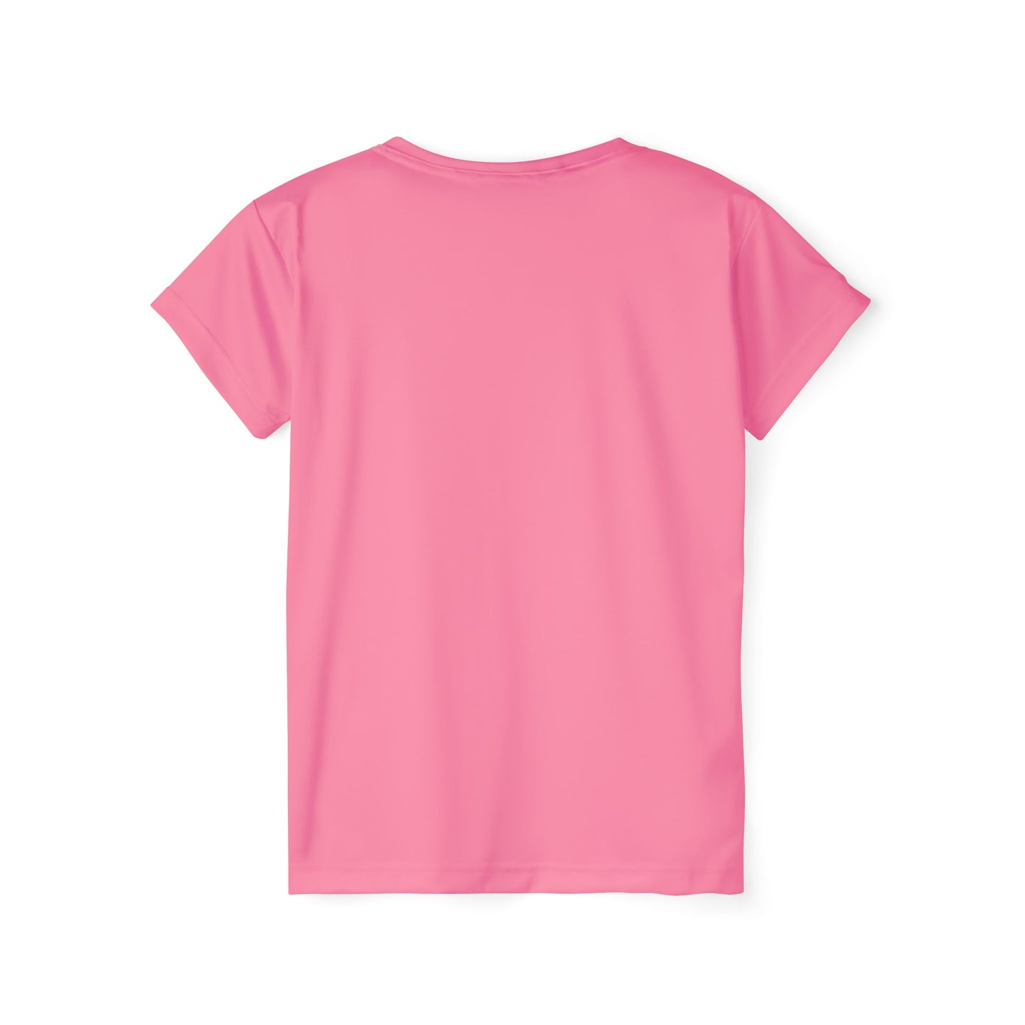Cotton Candy Pink Women's Sports Jersey Short Sleeves 100% Poly Solid Pink Color Print Athletic Tee