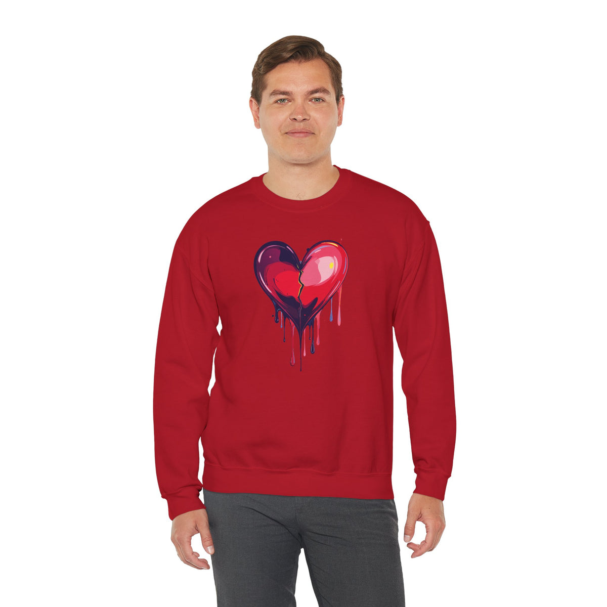 Big Red Heart Sweatshirt, Love Sweatshirt, Valentine's Day Sweatshirt, Heart Sweatshirt 118