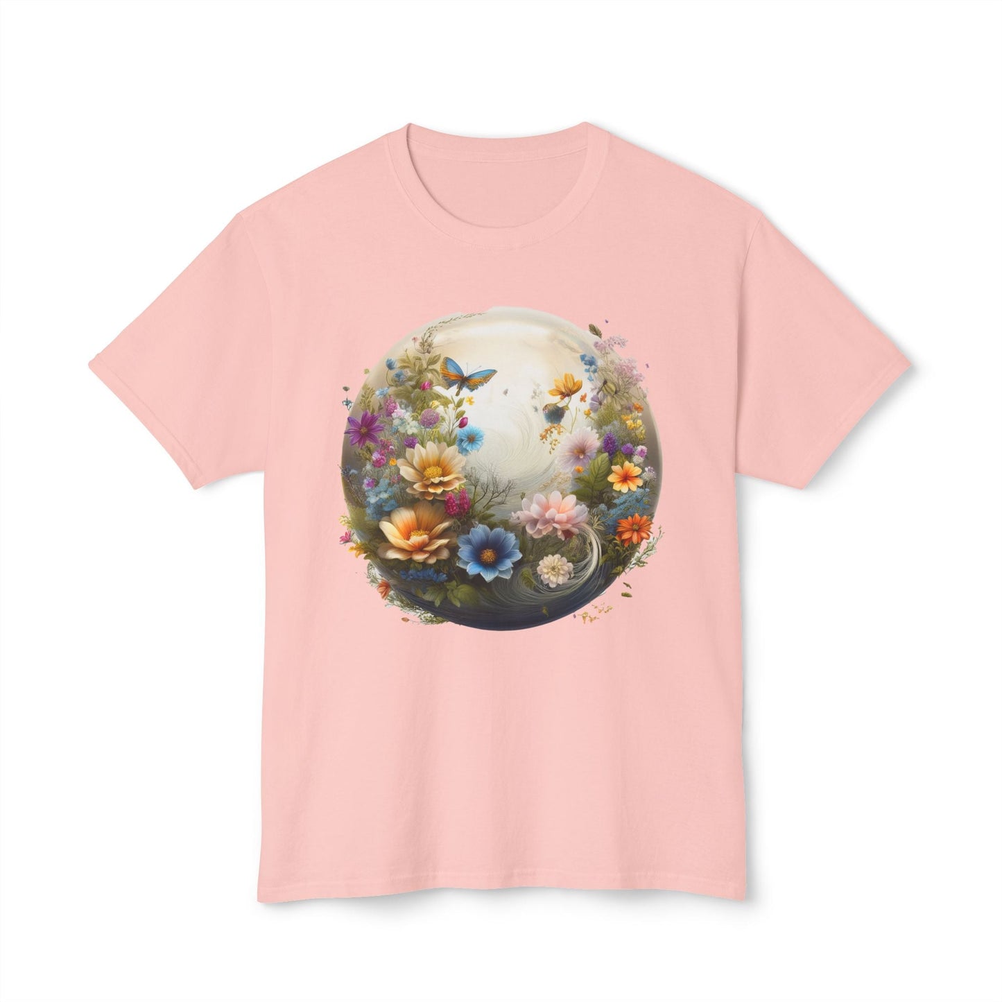 Unisex Floral T Shirt With Art Print HD Cotton Vintage Flowers Tee Shirt Soft Breathable Comfort