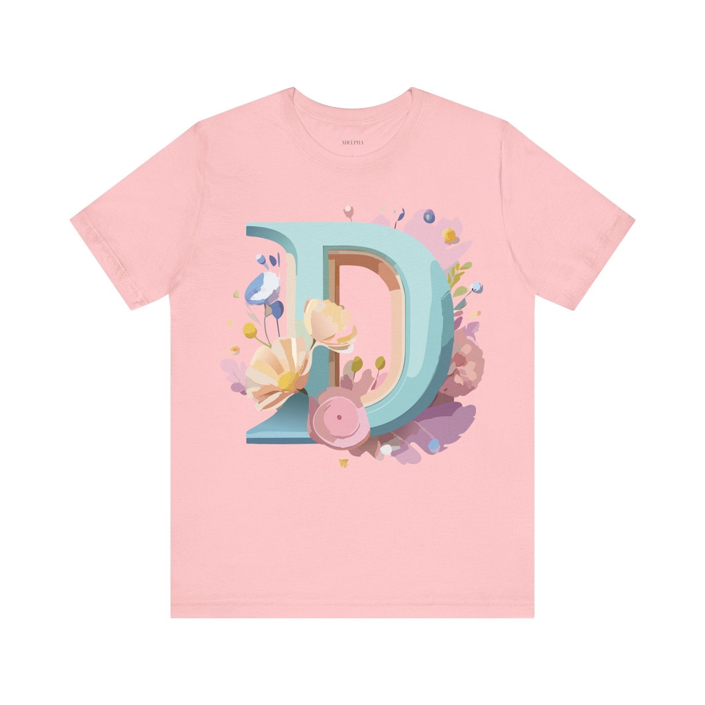Letter D Shirt Graphic Tee Unisex Vintage Inspired Art Design Adelpha Premium Collection