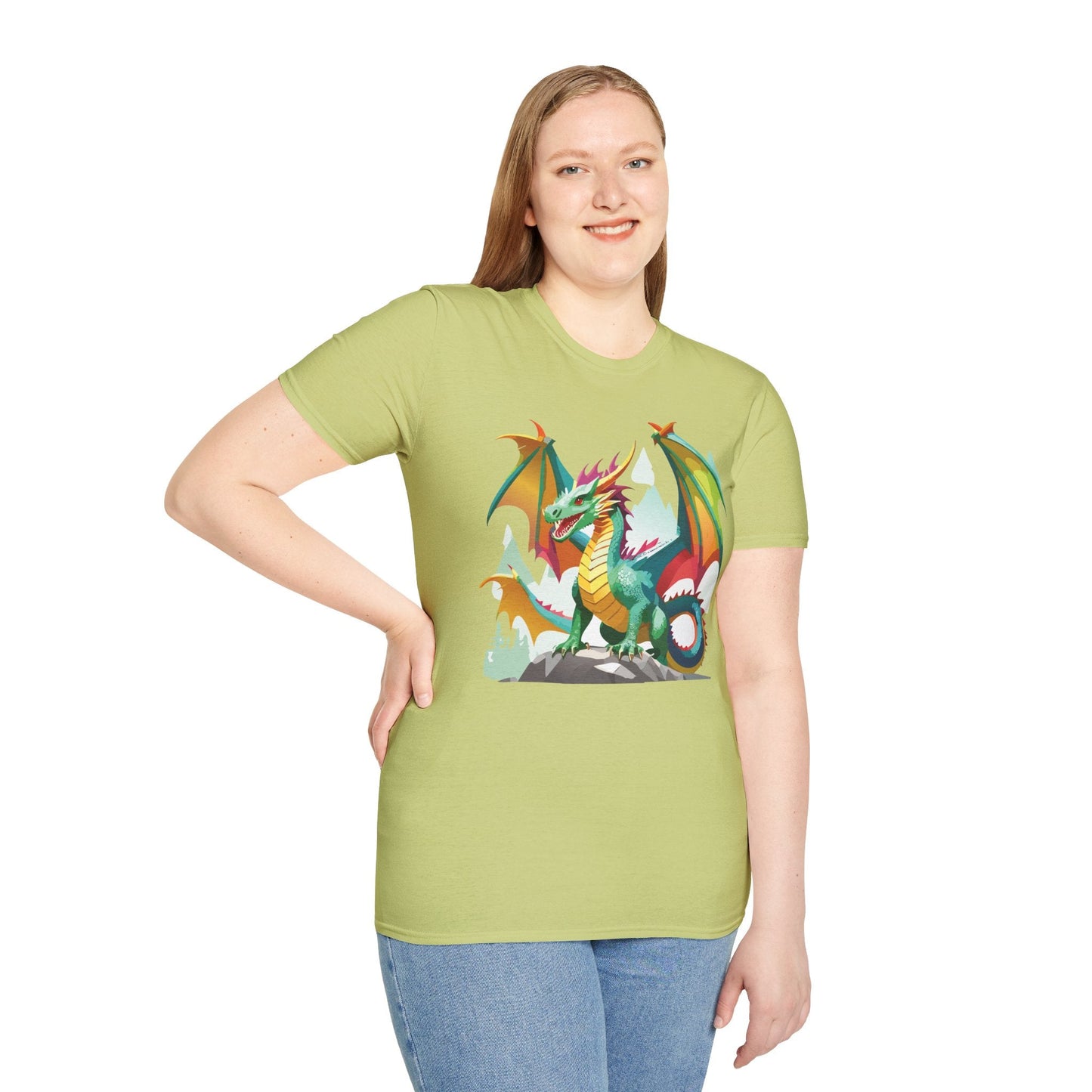 Dragon Graphic T Shirt for Men and Women Unisex Animal Design Softstyle Cotton Tee Premium Quality