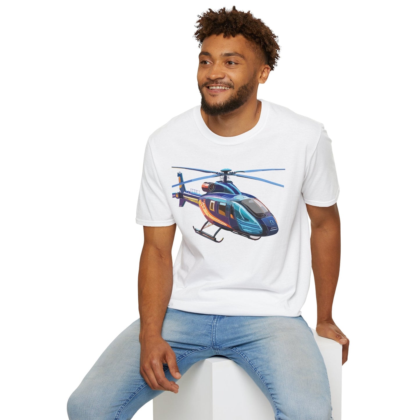 Chopper Helicopter Shirt Unisex T Shirt Softstyle 100 Percent Cotton Comfort Wear