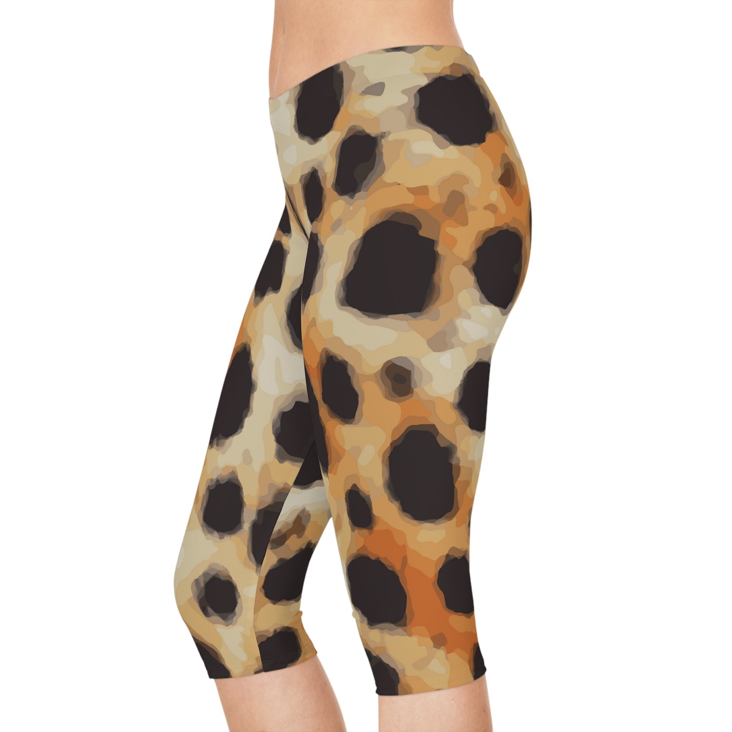 Capri leggings with animal print