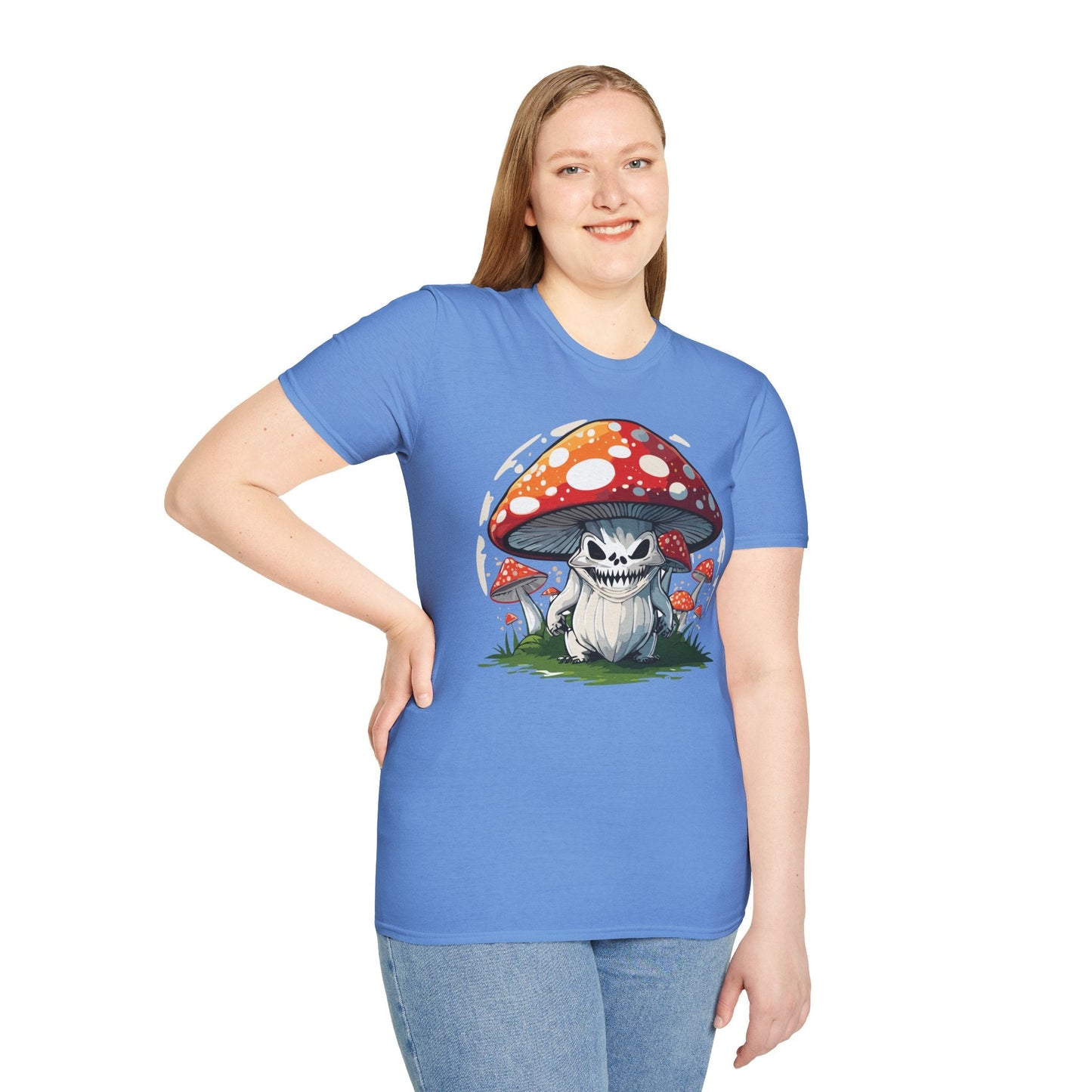 Mashroom Tee Shirt Unisex Softstyle 64000 100 Percent Ring Spun Cotton Funny Mashroom Fungus Design