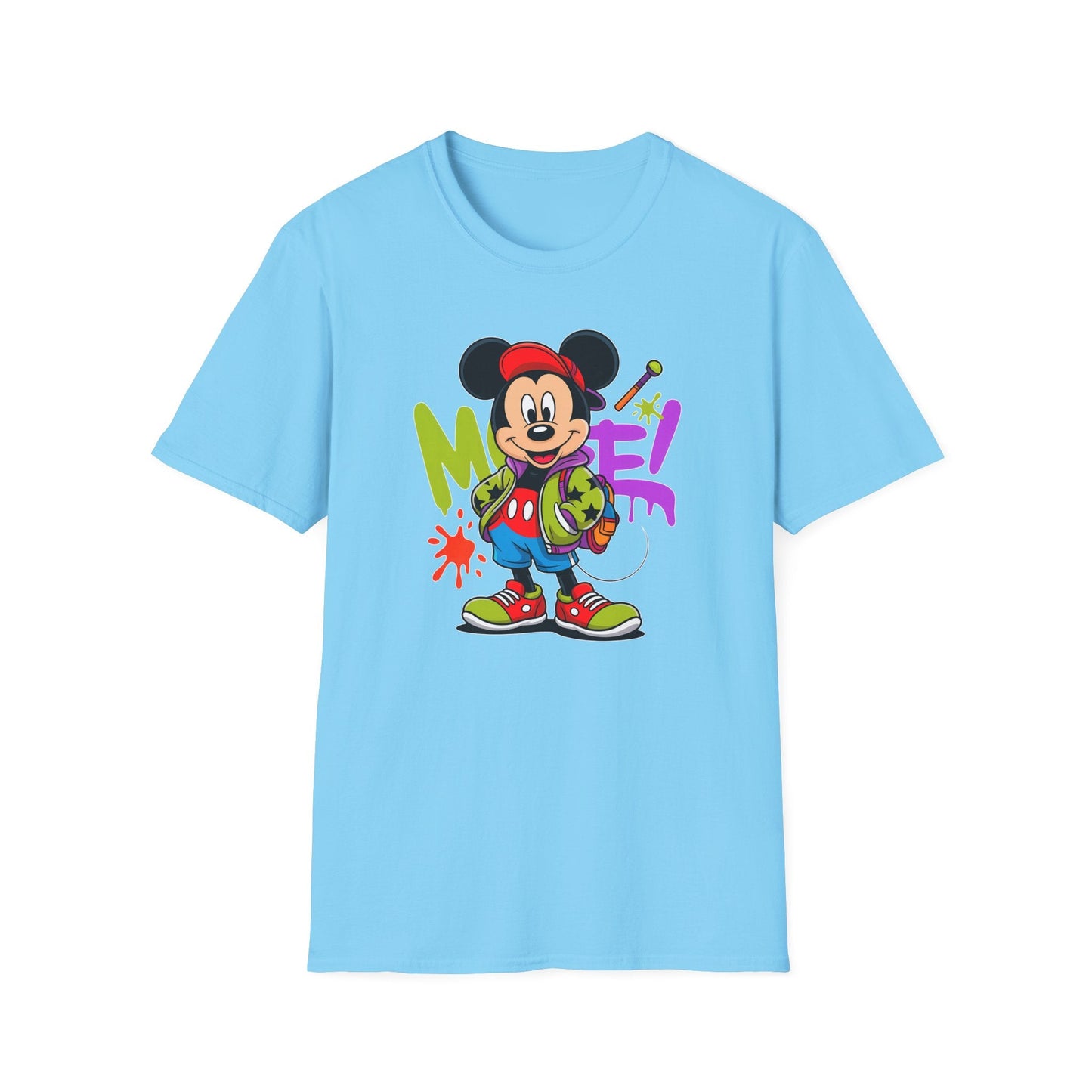 Unisex Cartoon T Shirt with Animation Design Funny Animals Tee Gildan Softstyle 64000