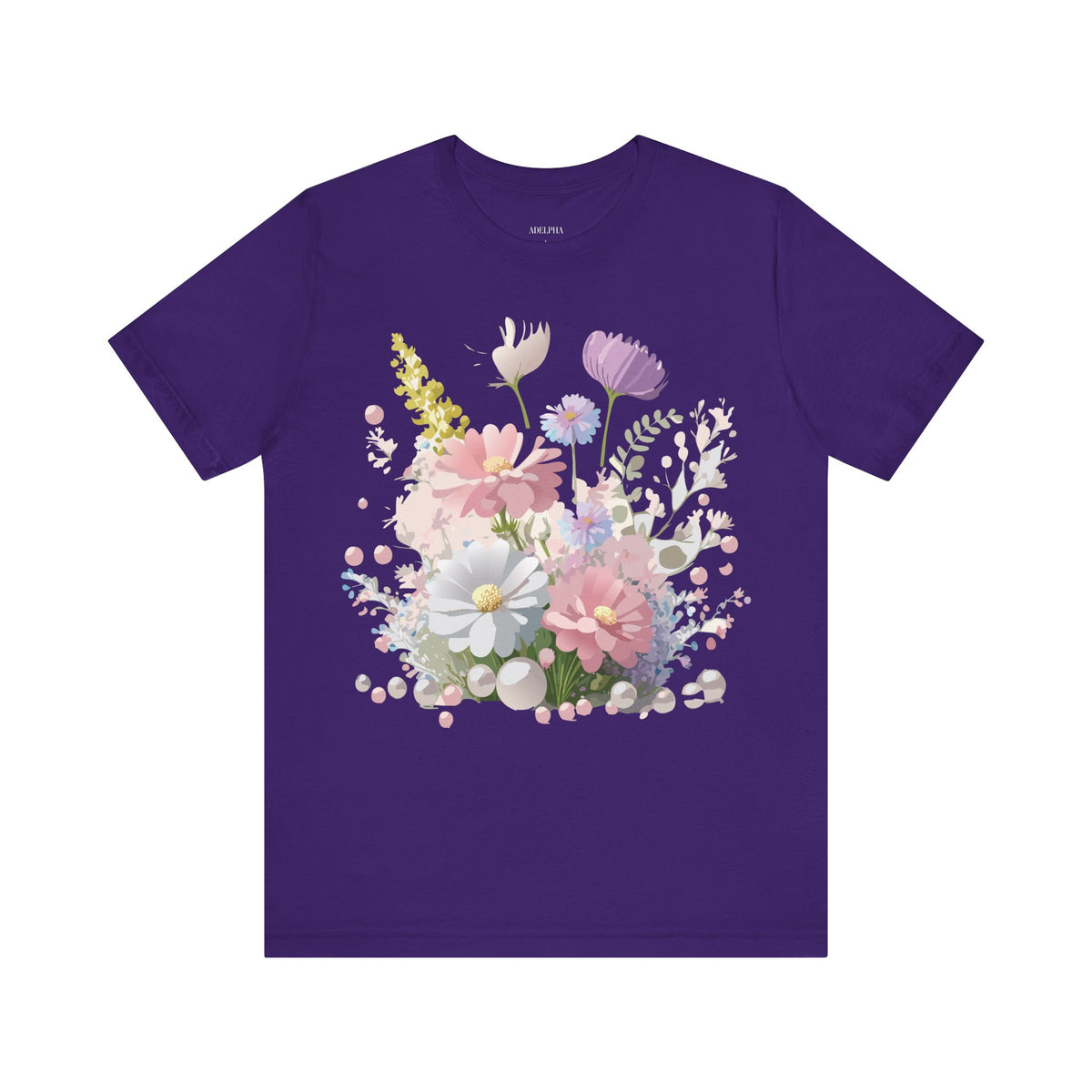 Floral Graphic Tee Shirt - Bella+Canvas Unisex 100 Cotton 21