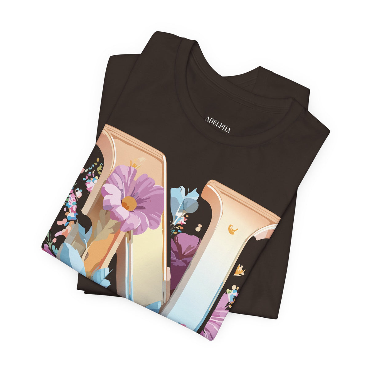 Letter N Graphic Unisex Cotton Bella+Canvas Tee with Art Letter Design
