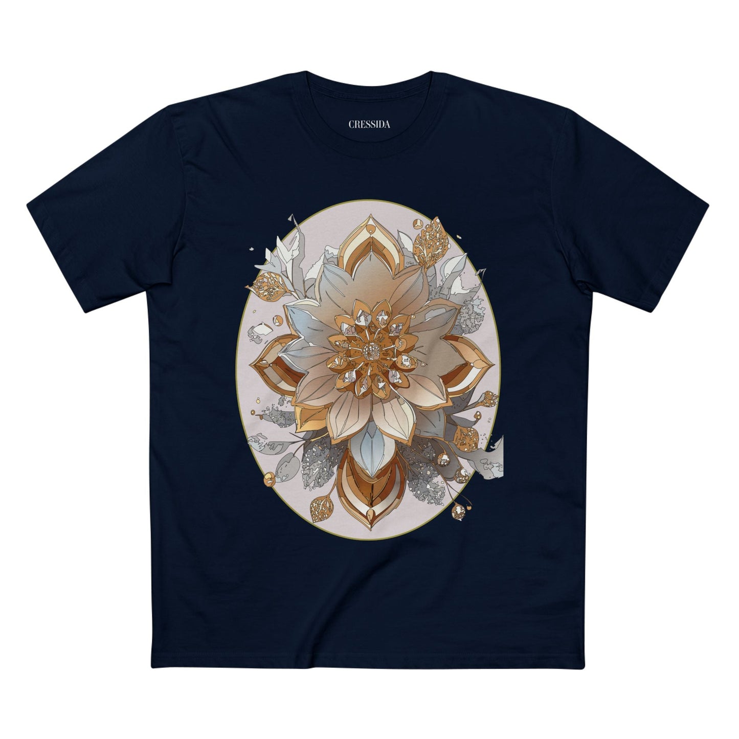Floral Graphic T-Shirt Unisex 100 Cotton Art Design with Antique Flowers Tee 25