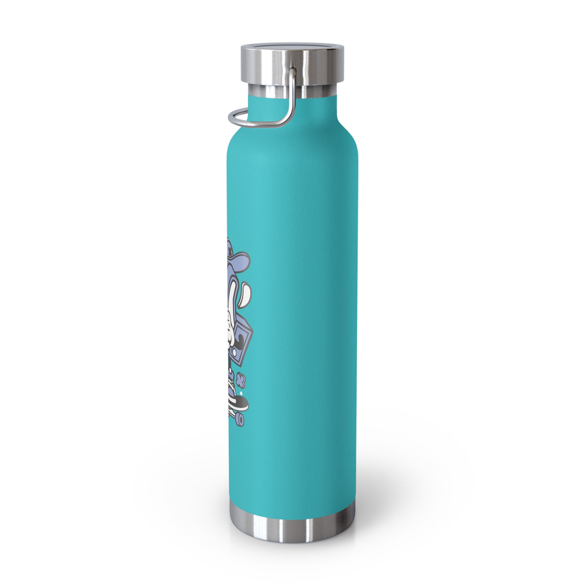 22oz Copper Insulated Water Bottle with Cartoon Design - CV26