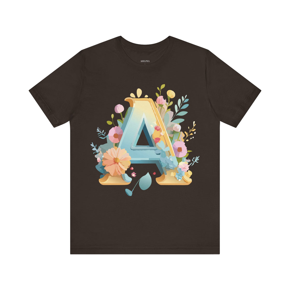 Letter A Graphic Unisex Cotton Bella+Canvas Tee with Art Letter Design