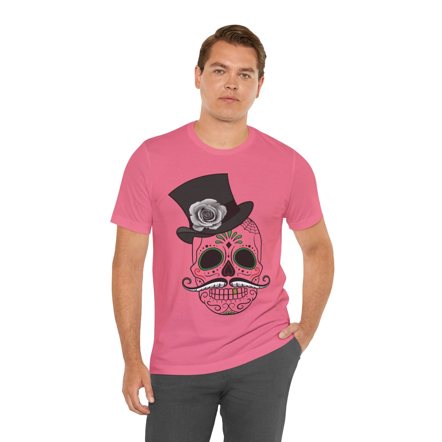 Unisex-T-Shirt aus Baumwolle mit Totenkopf