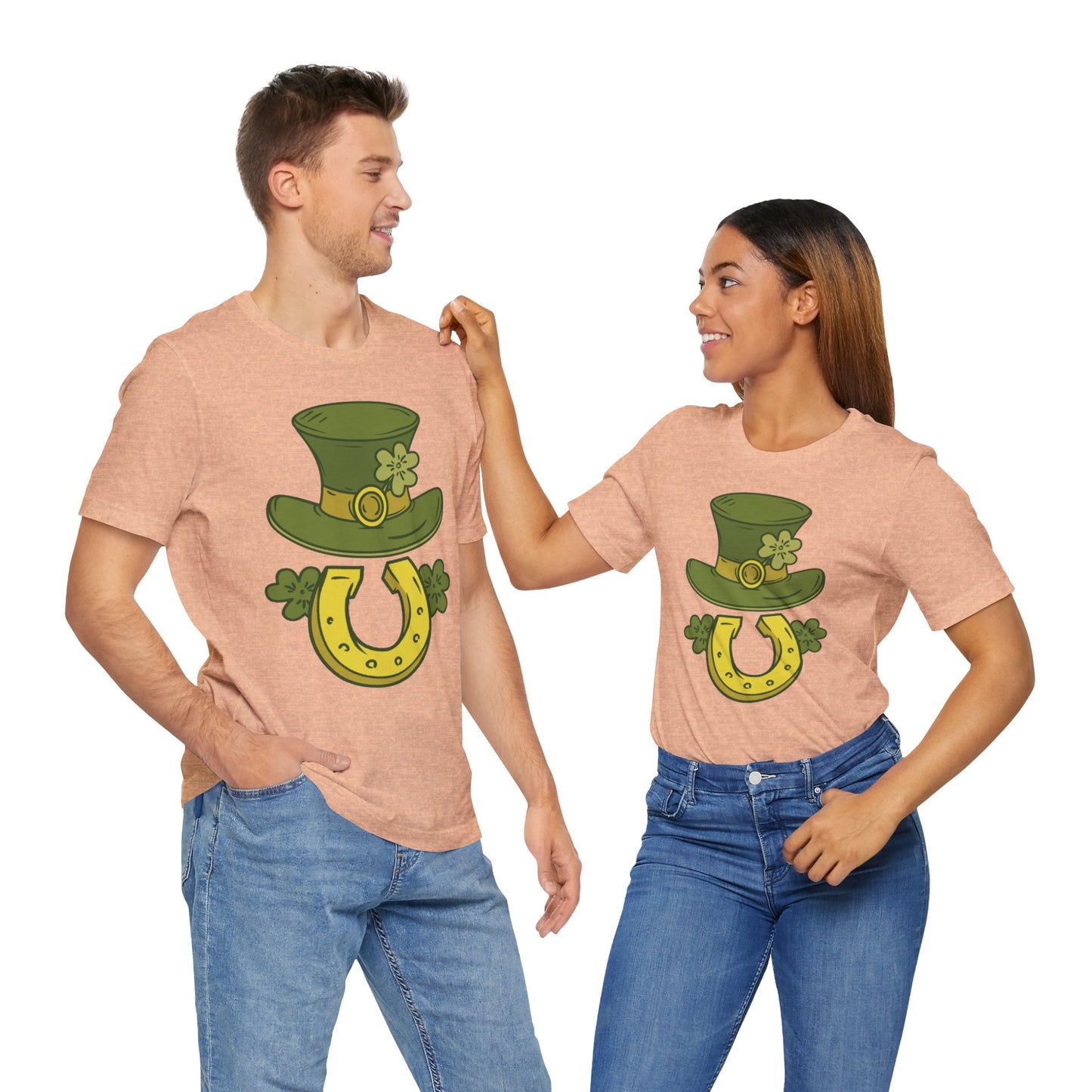 Unisex Cotton Tee Shirt with Lucky Prints