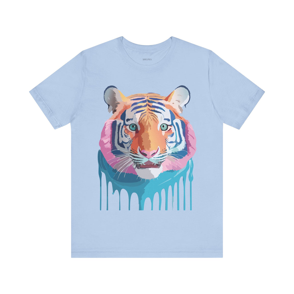 Tiger Graphic Unisex Cotton Bella+Canvas Tee with Art Animal Design e63