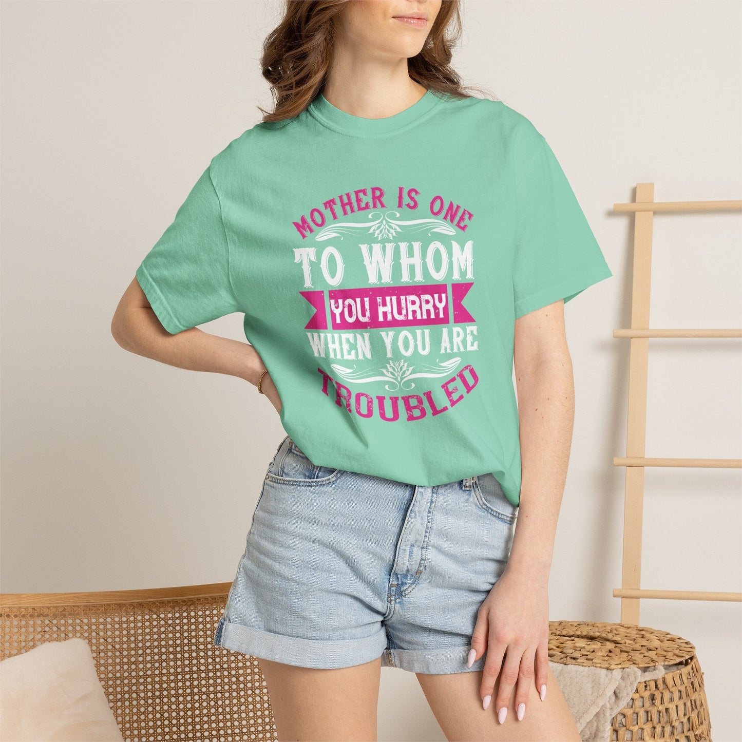 Mom T-shirt Mother Day Mama Tee Unisex Comfort Colors Garment-Dyed Cotton h82
