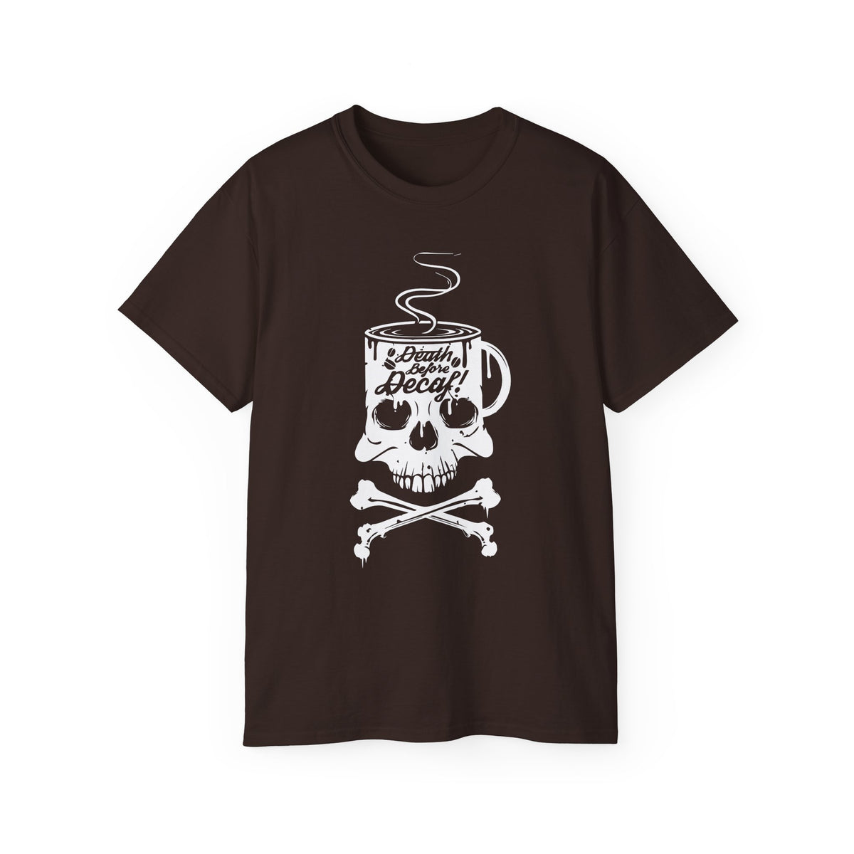 Skull Coffee Mug Skull and Crossbones Tee | Coffee Addict, Dark Cafe Design