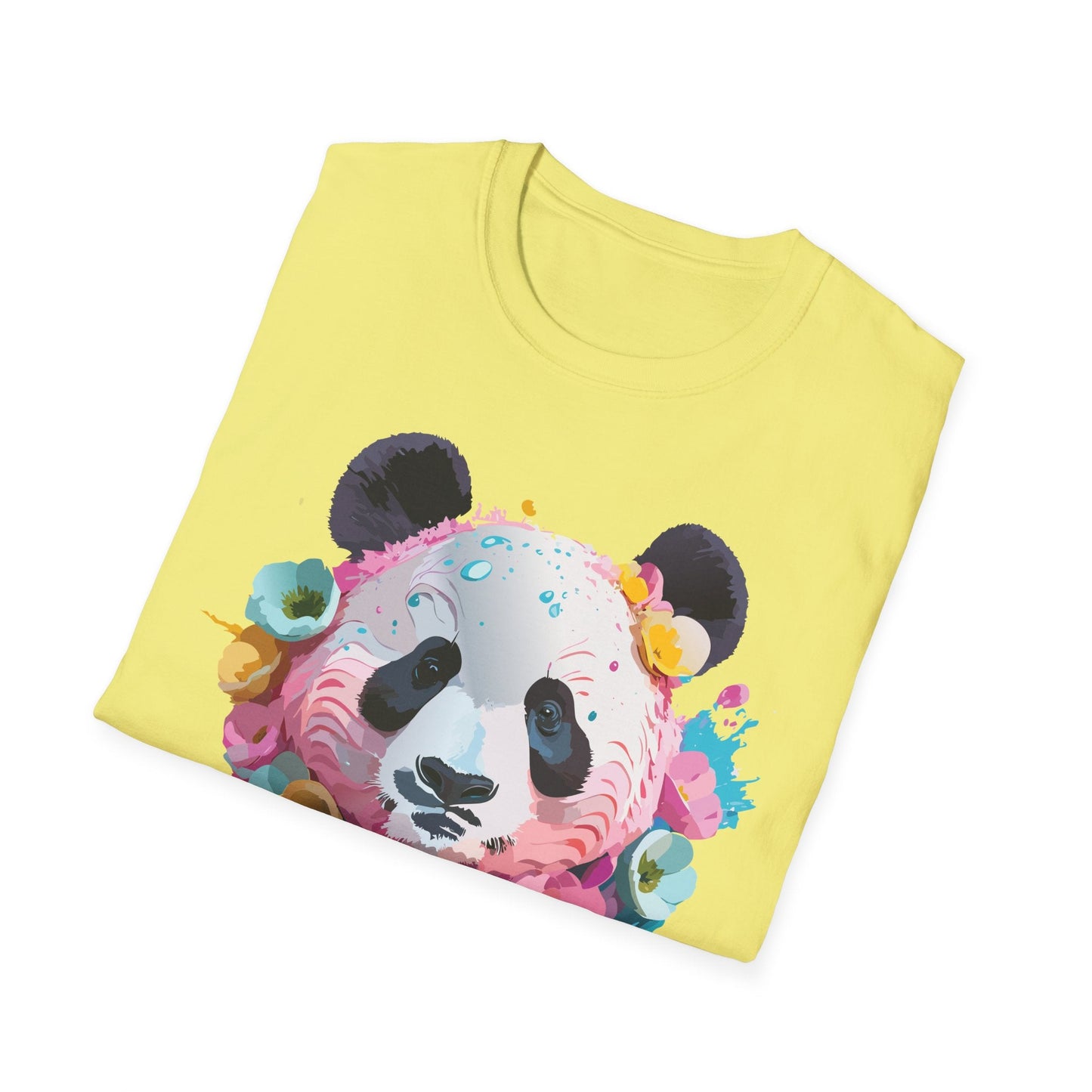Panda Shirt Unisex T Shirt Graphic Tee Animal Print Gildan Softstyle 64000 100 Percent Cotton