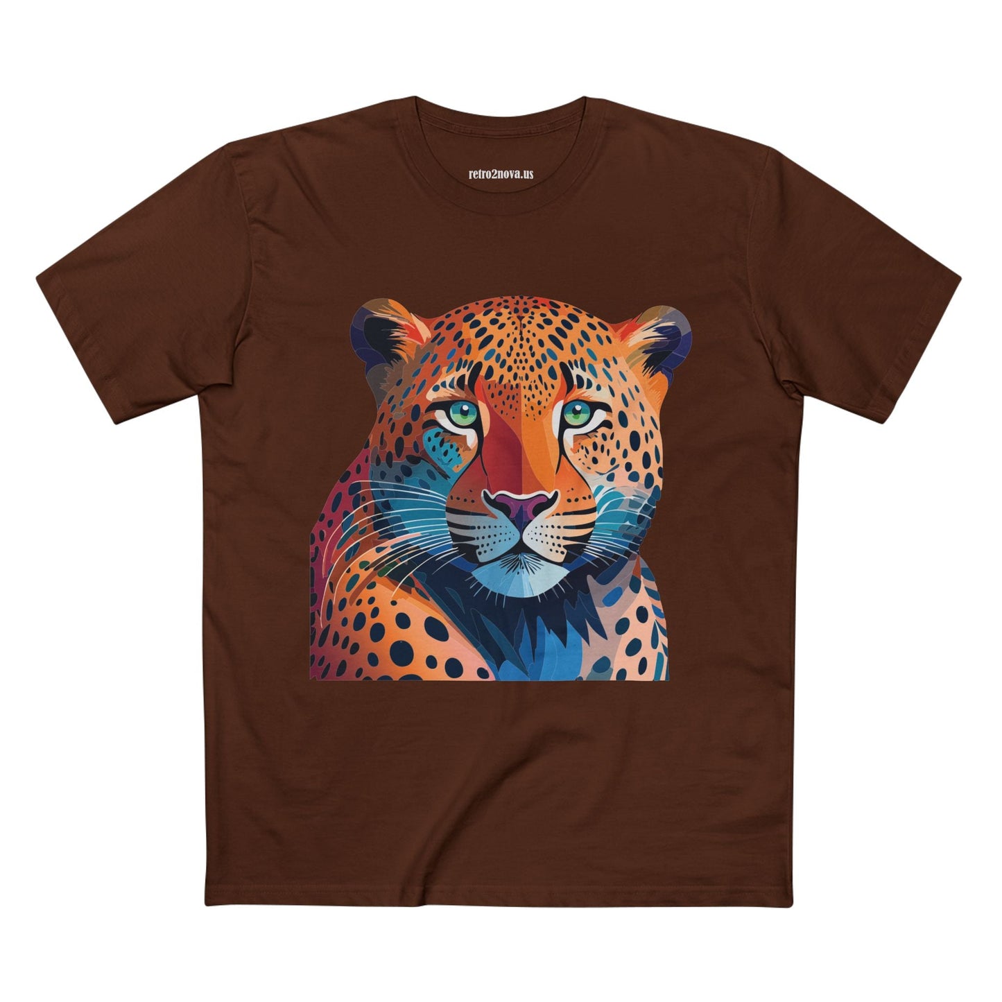 Unisex Cheetah Shirt Premium Cotton Tee With Original Art Design From Retro2Nova Art Collection Soft Breathable Comfort