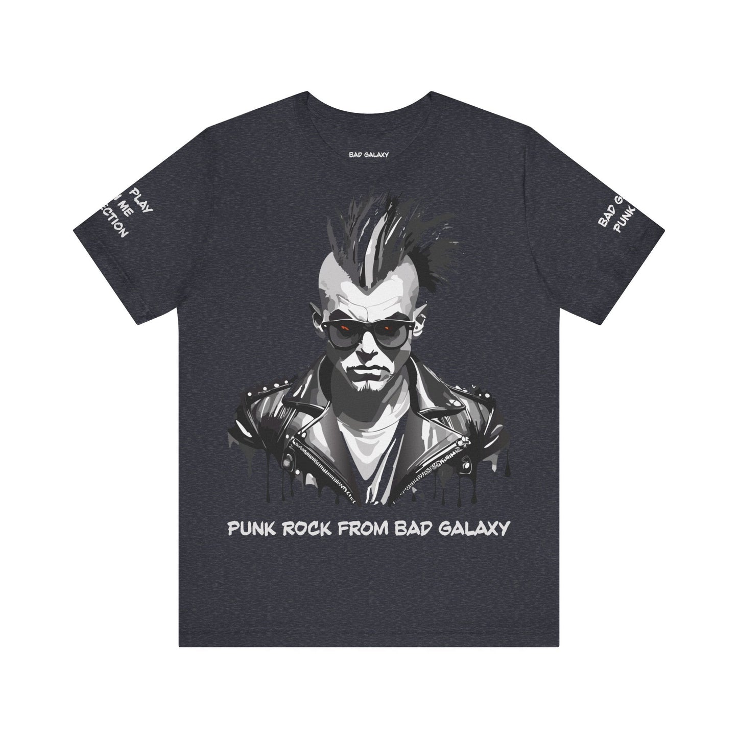 Punk Rock Tee Shirt From Bad Galaxy Made To Order 100 Percent Cotton Eco Friendly Inks