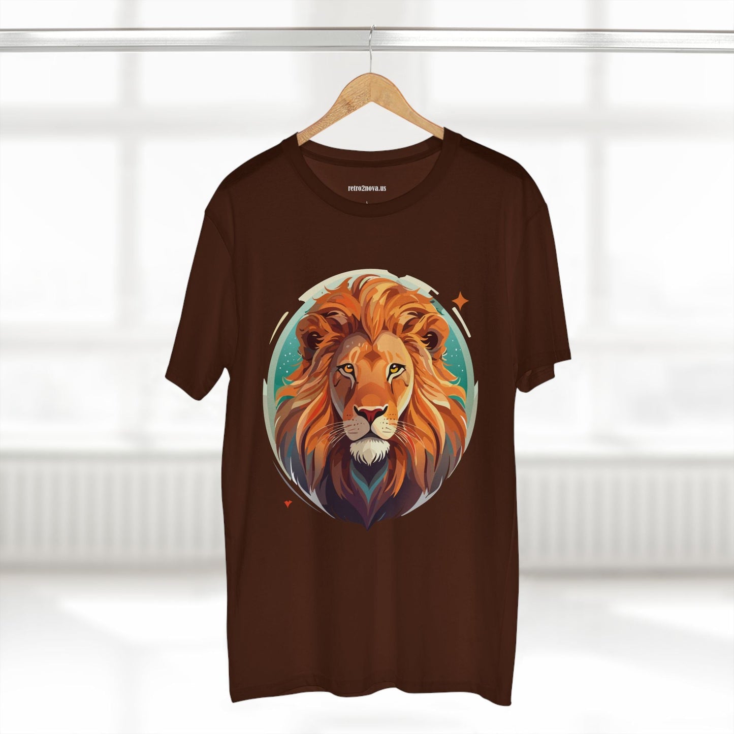 Unisex Lion Shirt With Original Art Design Premium Cotton Tee By Retro2Nova For Soft Breathable Everyday Comfort