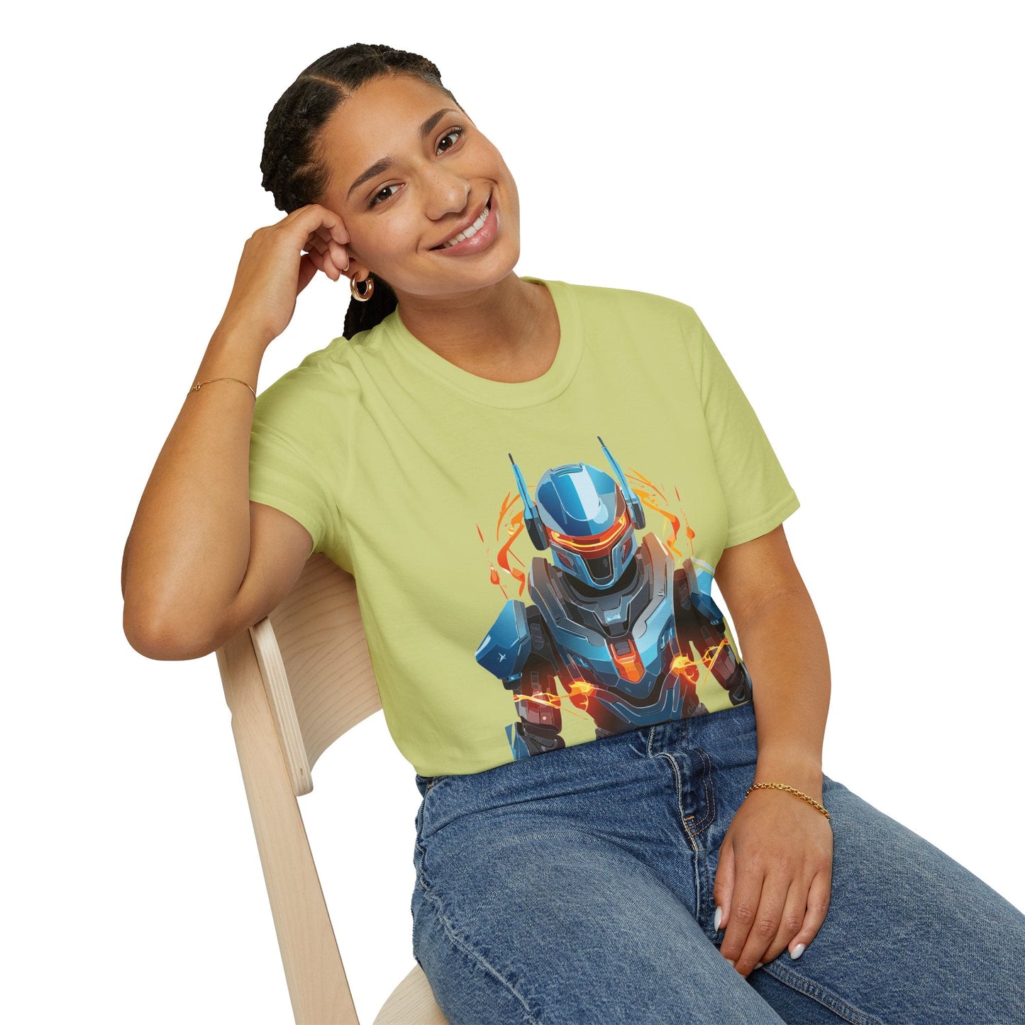 Cyborg Tee Robot Shirt Terminator Design Unisex Gildan Softstyle 64000 100 Percent Ring Spun Cotton