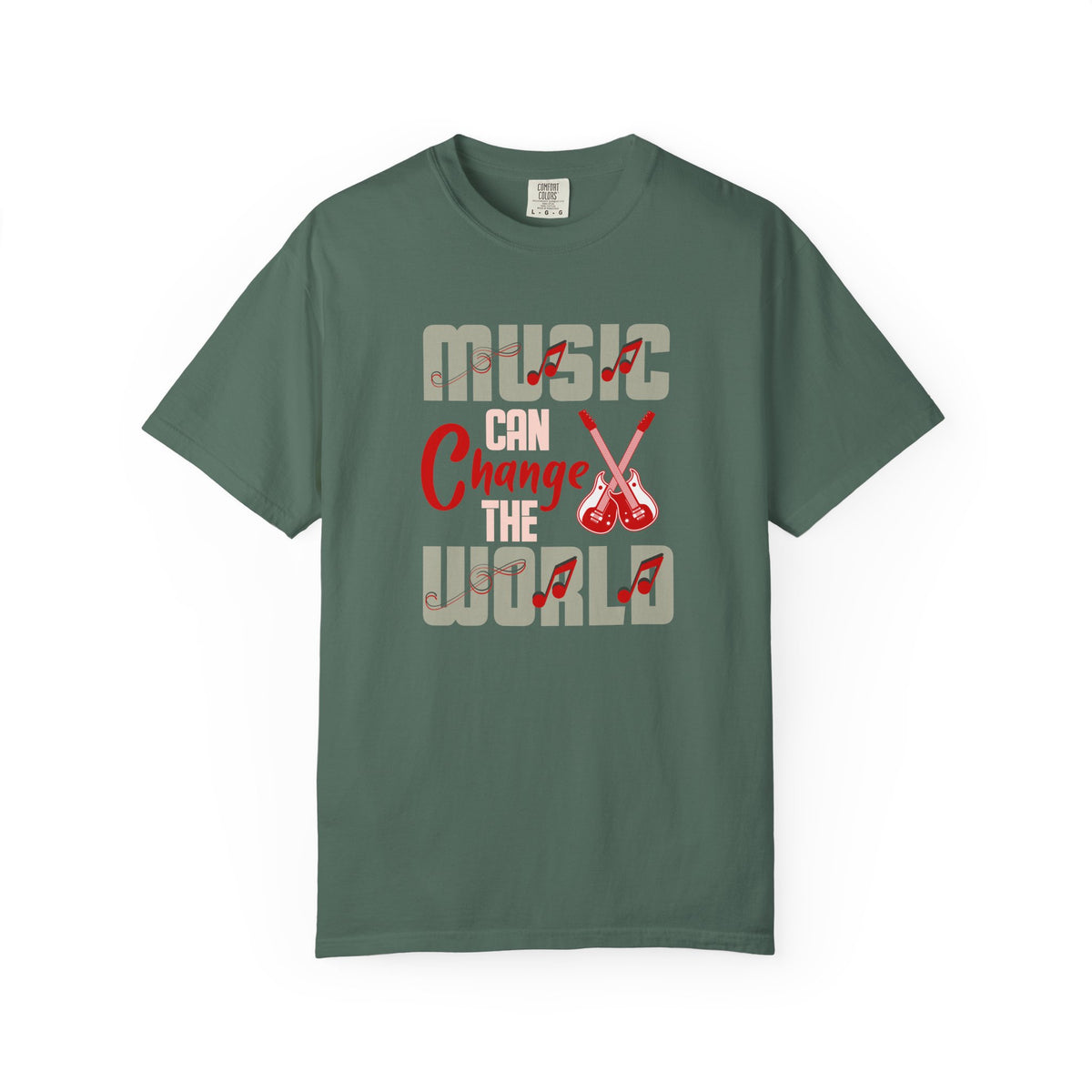 Music Can Change the World T-shirt Guitar Graphic Music Unisex Cotton Tee 062