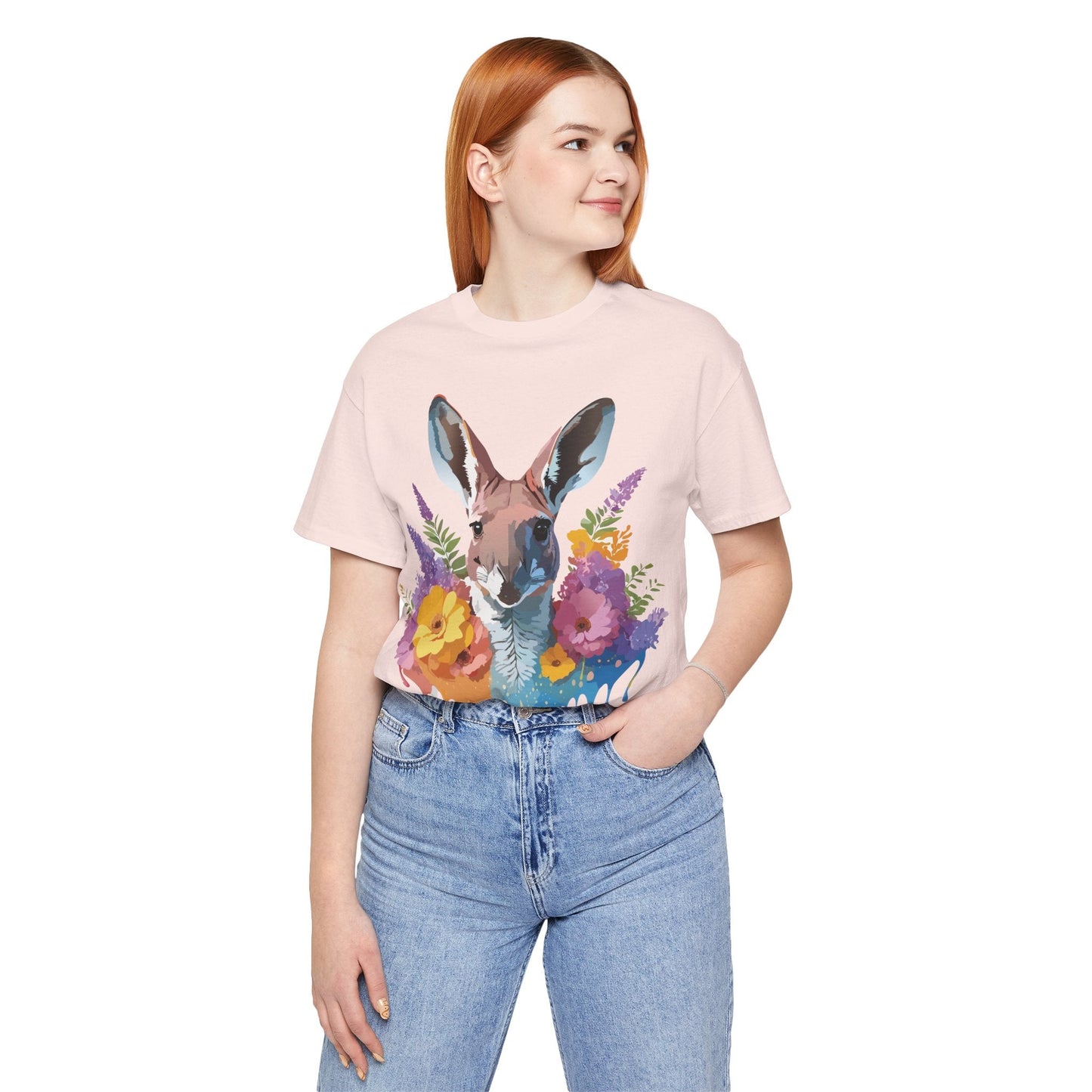 Kangaroo Graphic Unisex 100 Cotton Vintage Animal Artwork Tee 8