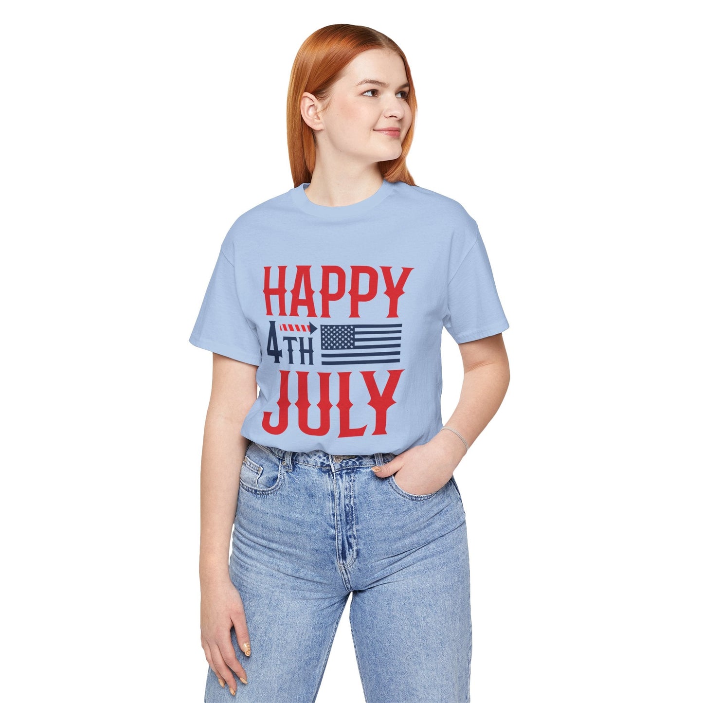 American Flag Graphic Unisex Cotton T-Shirt 011